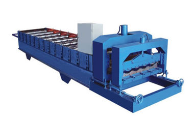 चीन 380V 60 हर्ट्ज ब्लू घुटा हुआ टाइल रोल बनाने मशीन बनाने 828mm तरंग टाइल आपूर्तिकर्ता